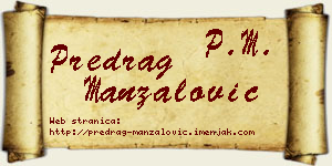 Predrag Manzalović vizit kartica